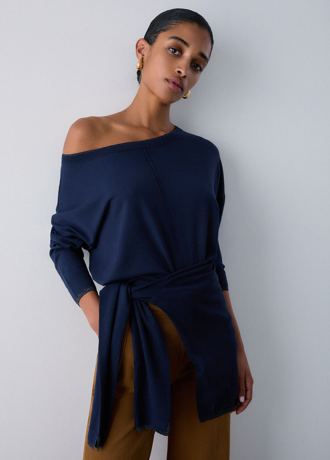 Lurex&reg;-Pullover Marineblau Liu Jo - large image number 2