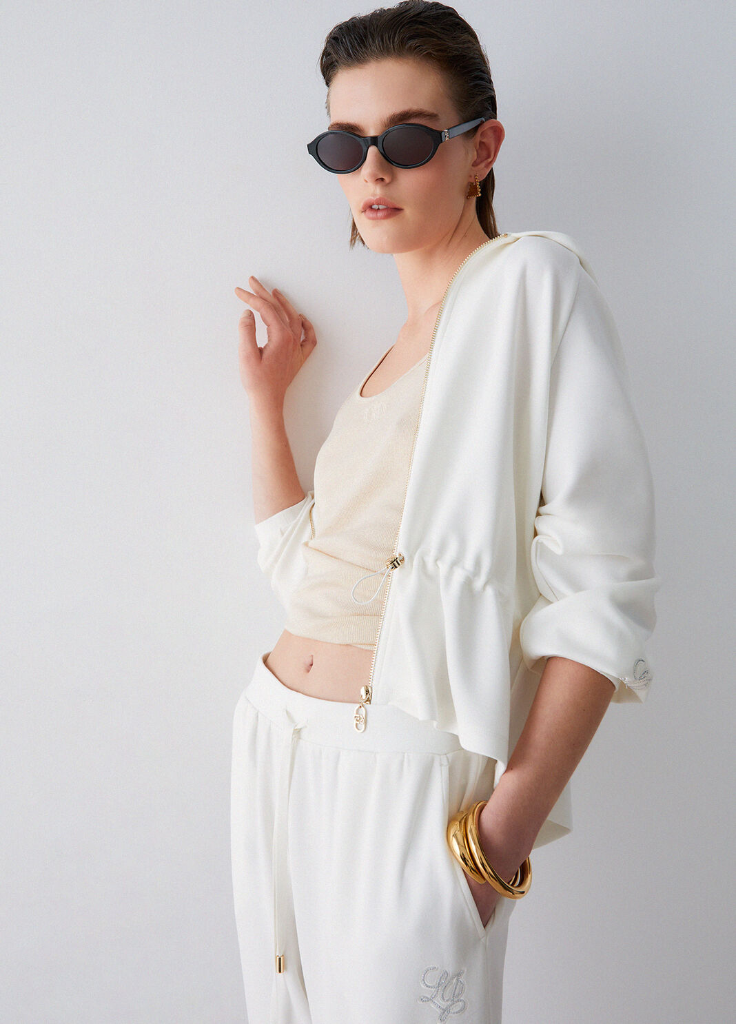 Top mit Monogramm-Logo Champagner Liu Jo - large image number 2