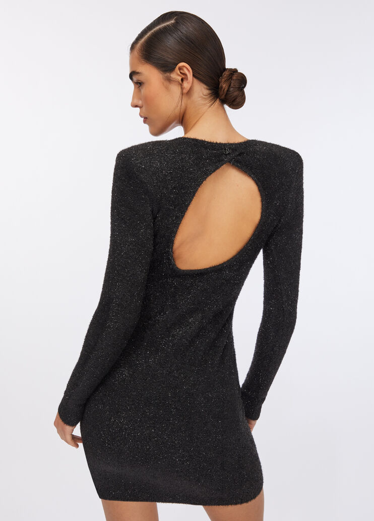 Robe en maille avec épaulettes noir Liu Jo - medium