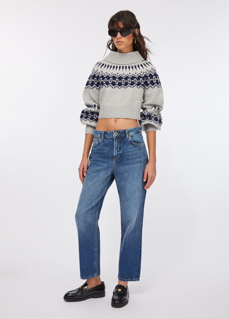 High-waisted straight-leg jeans blue denim Liu Jo - medium