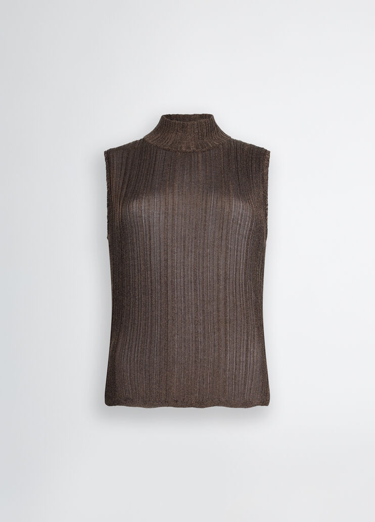 Lurex top chocolate Liu Jo - large image number 6 Lurex top chocolate Liu Jo - large image number 6