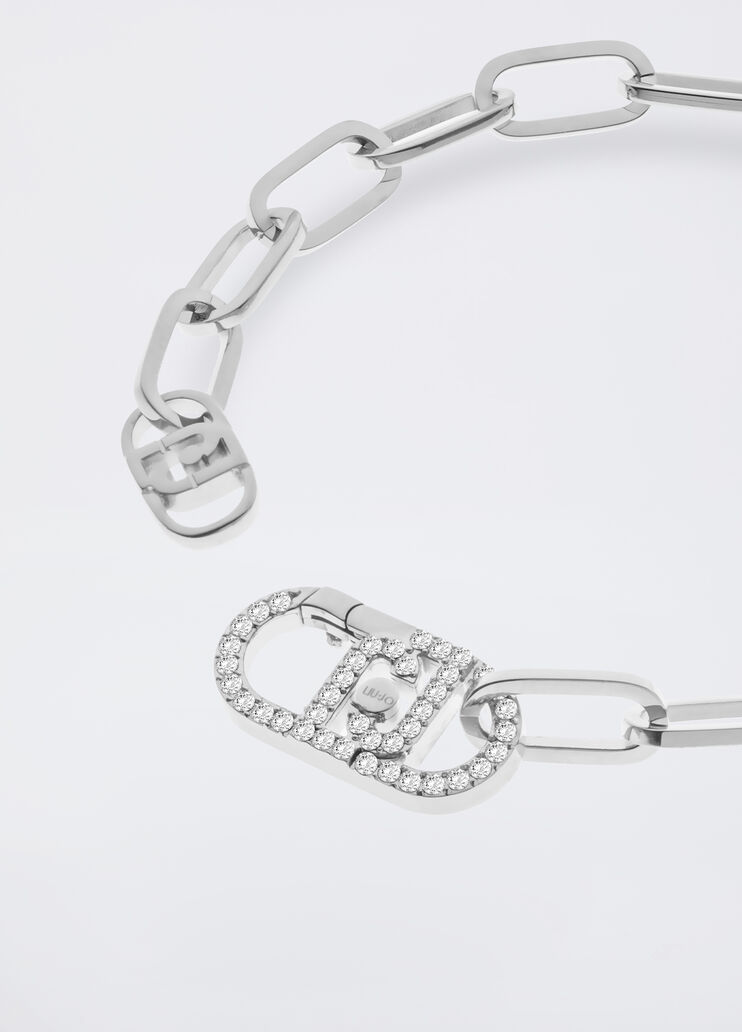 Monogram bracelet with diamantés silver Liu Jo - large image number 2 Monogram bracelet with diamantés silver Liu Jo - large image number 2