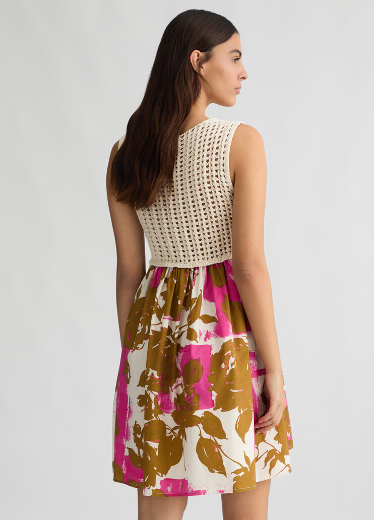 Printed cotton dress  light beige Liu Jo - large image number 1 Printed cotton dress  light beige Liu Jo - large image number 1