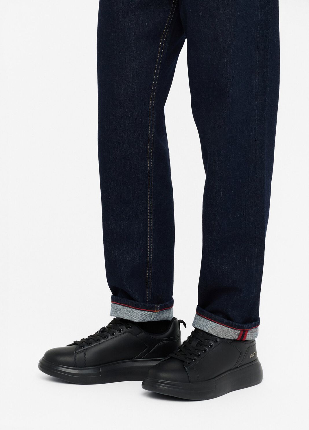 Sneakers &agrave; plateforme en cuir noir Liu Jo - large image number 0