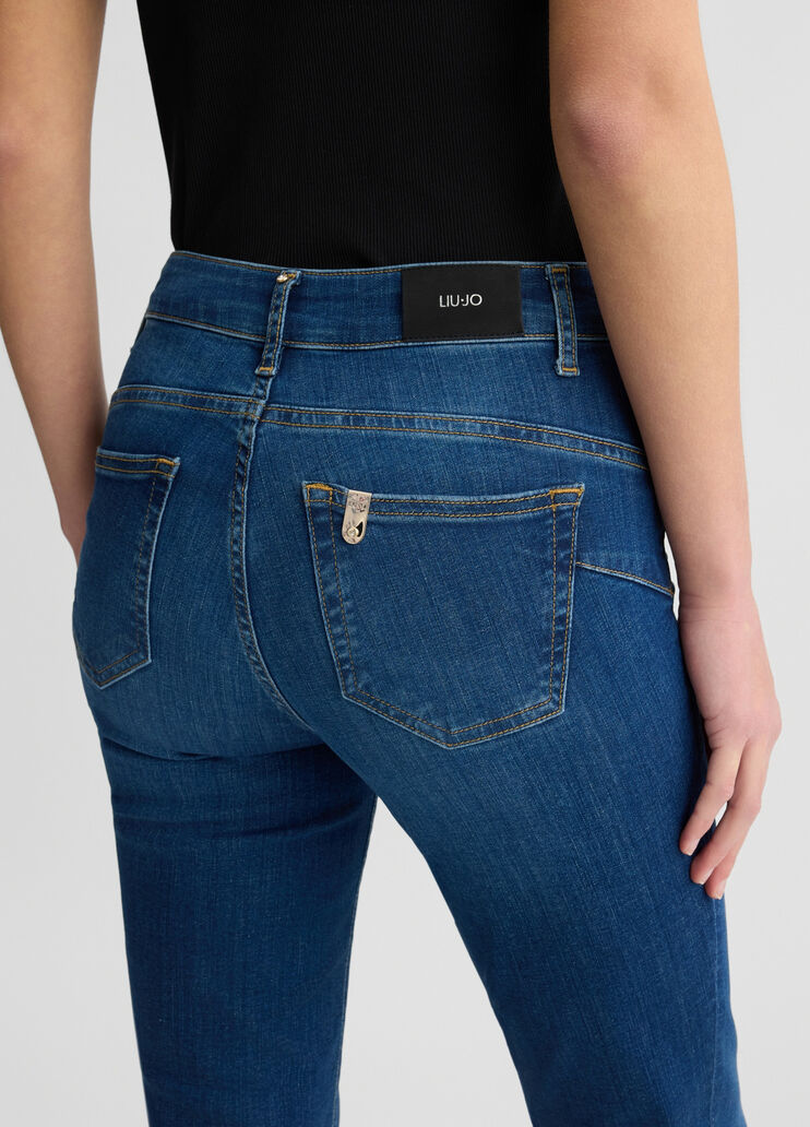 High-rise bootcut jeans dark denim Liu Jo - large image number 4 High-rise bootcut jeans dark denim Liu Jo - large image number 4