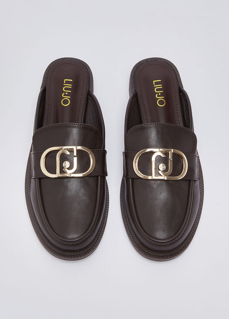 Zuecos con logo moca Liu Jo - medium