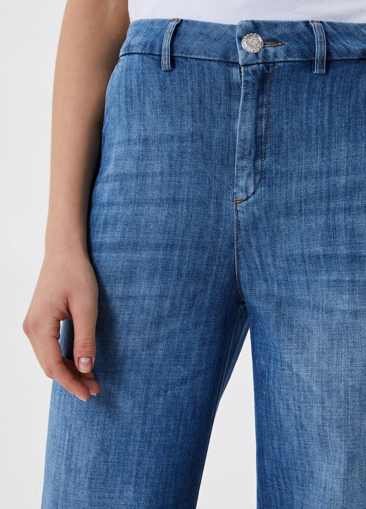 Jeans a palazzo Liu Jo Better Denim blu Liu Jo - large image number 2 Jeans a palazzo Liu Jo Better Denim blu Liu Jo - large image number 2