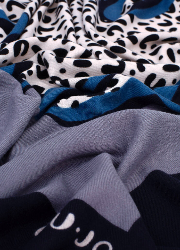 Foulard with animal-print Dark Blue Liu Jo - large image number 2 Foulard with animal-print Dark Blue Liu Jo - large image number 2