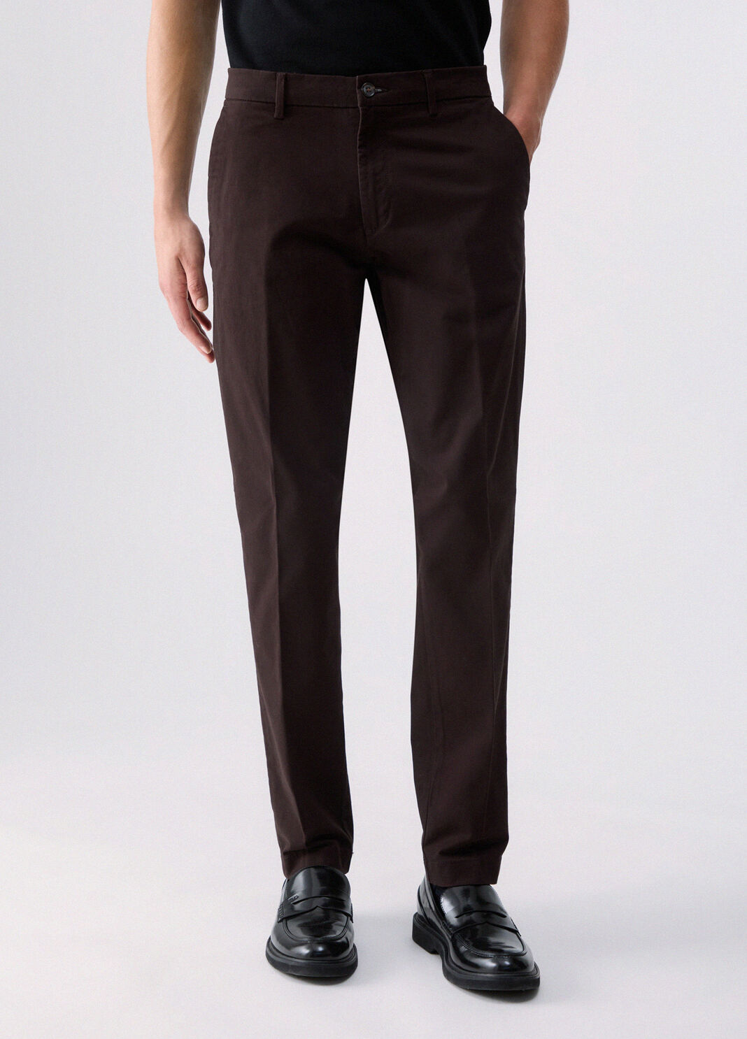 Pantalon chino en gabardine marron Liu Jo - large image number 0