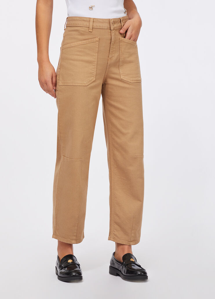 Carrot-fit high-rise trousers cumin Liu Jo - large image number 0