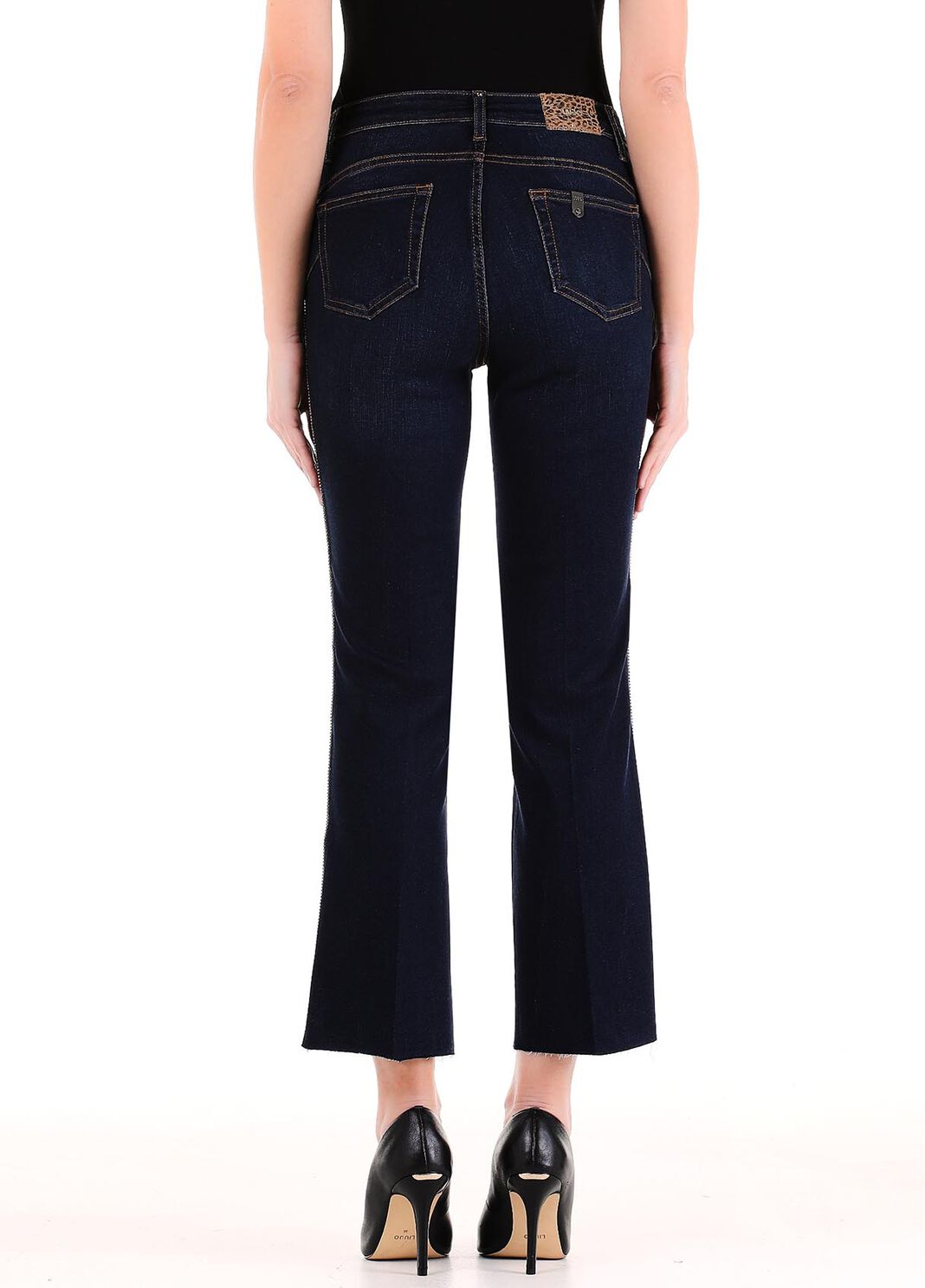 Flare-Jeans mit Animal-Streifen Dunkelblau Liu Jo - large image number 1