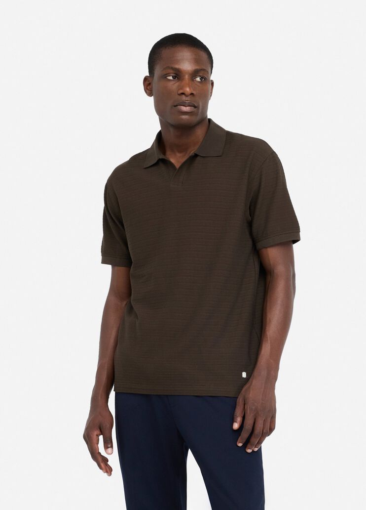 Cotton polo shirt dark chocolate brown Liu Jo - medium Cotton polo shirt dark chocolate brown Liu Jo - medium