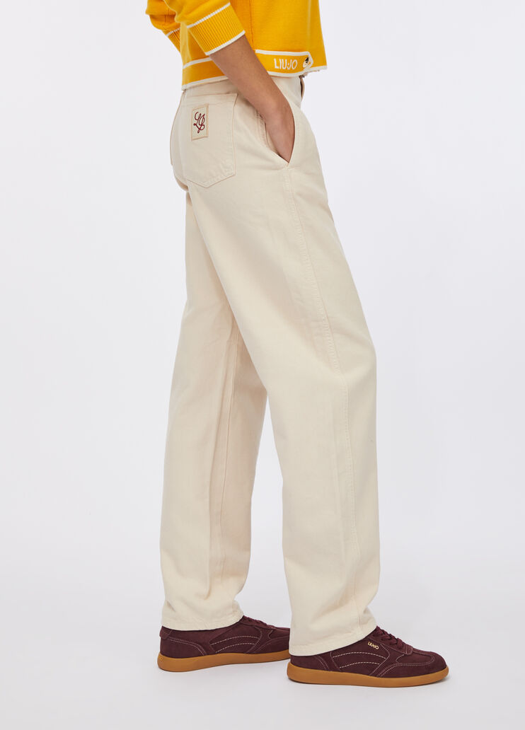 High-rise trousersrise light beige Liu Jo - large image number 2