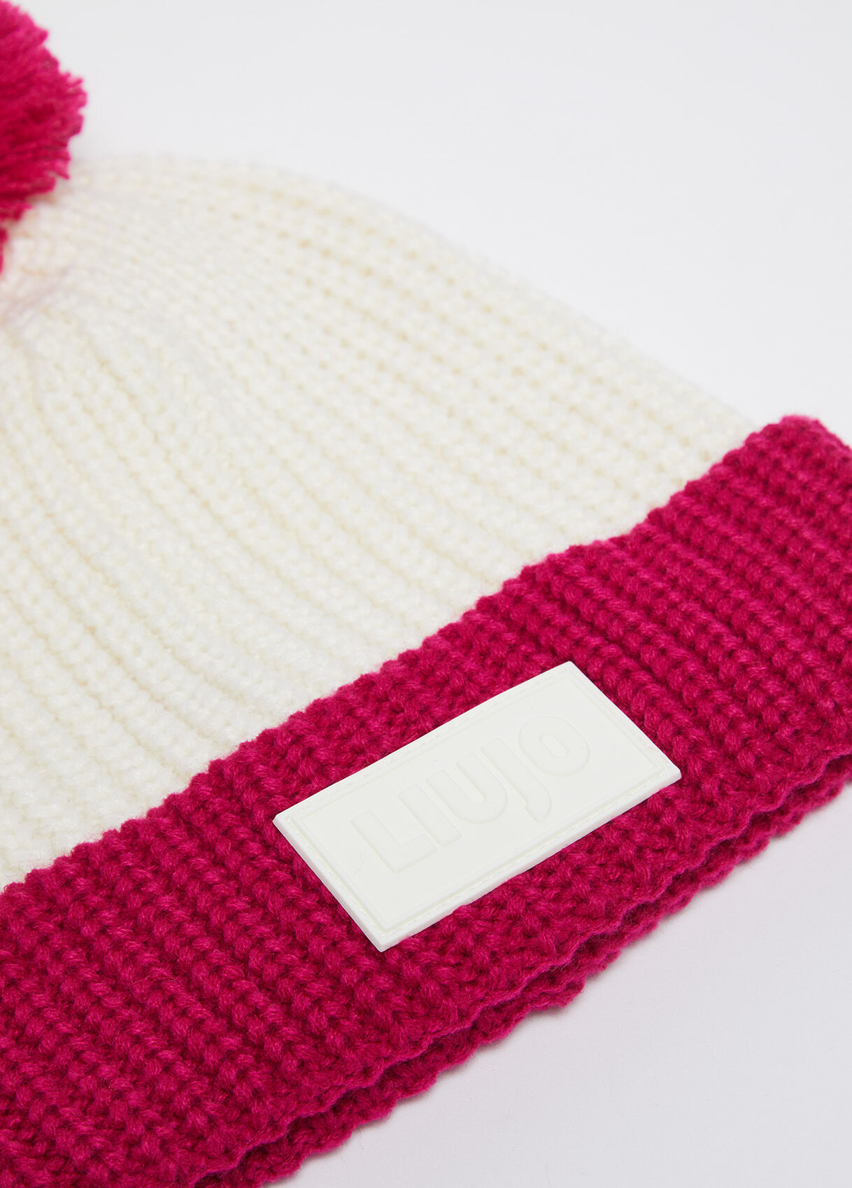 Knit cap with pompoms colour pink | Liu Jo