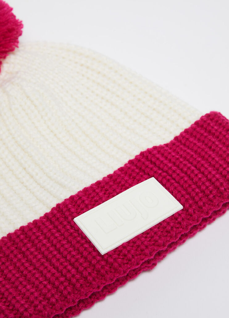 Strickmütze mit Bommel rosa Liu Jo - medium Strickmütze mit Bommel rosa Liu Jo - medium