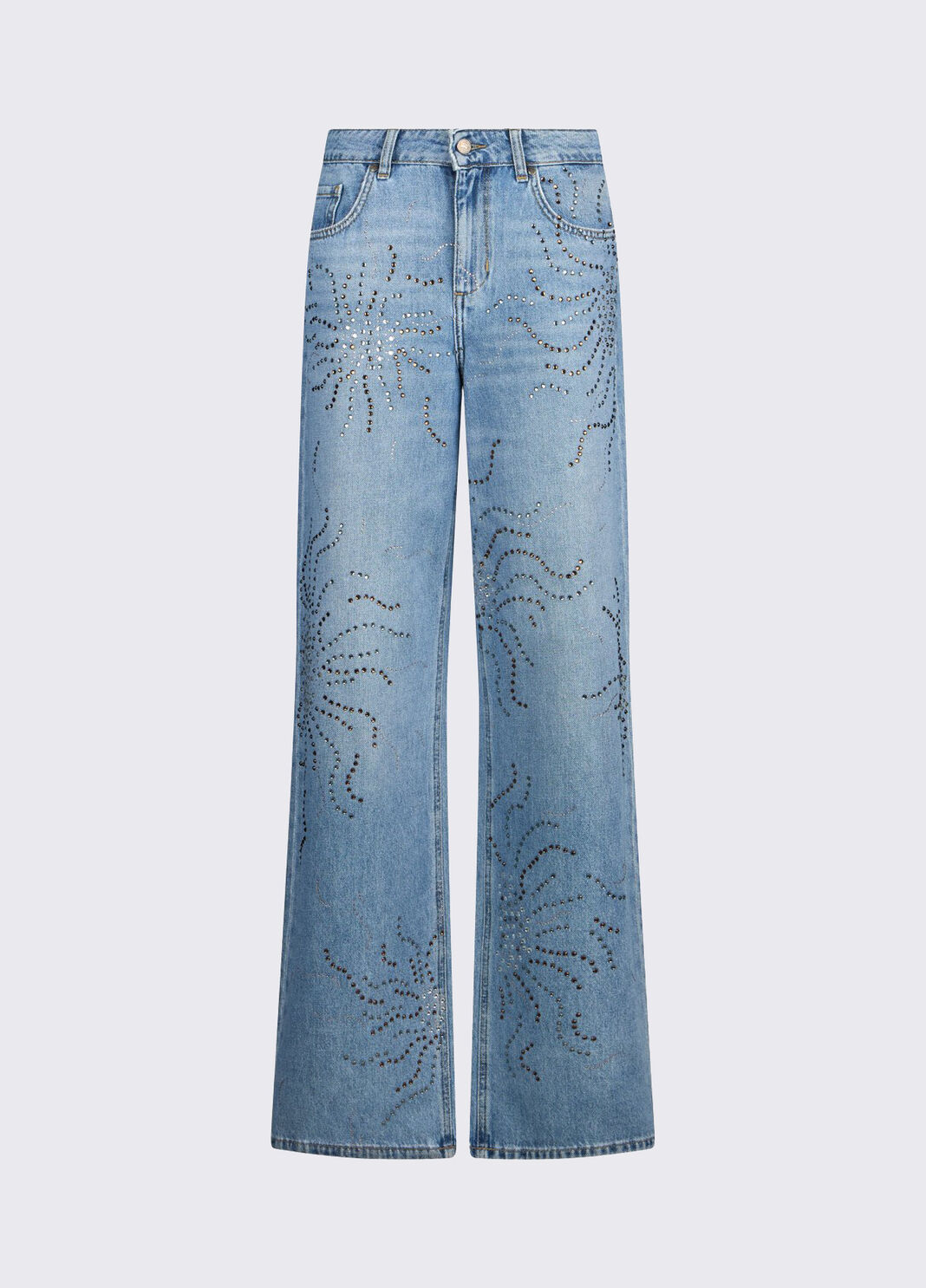 Straight-leg jeans with rhinestones light denim Liu Jo - large image number 6