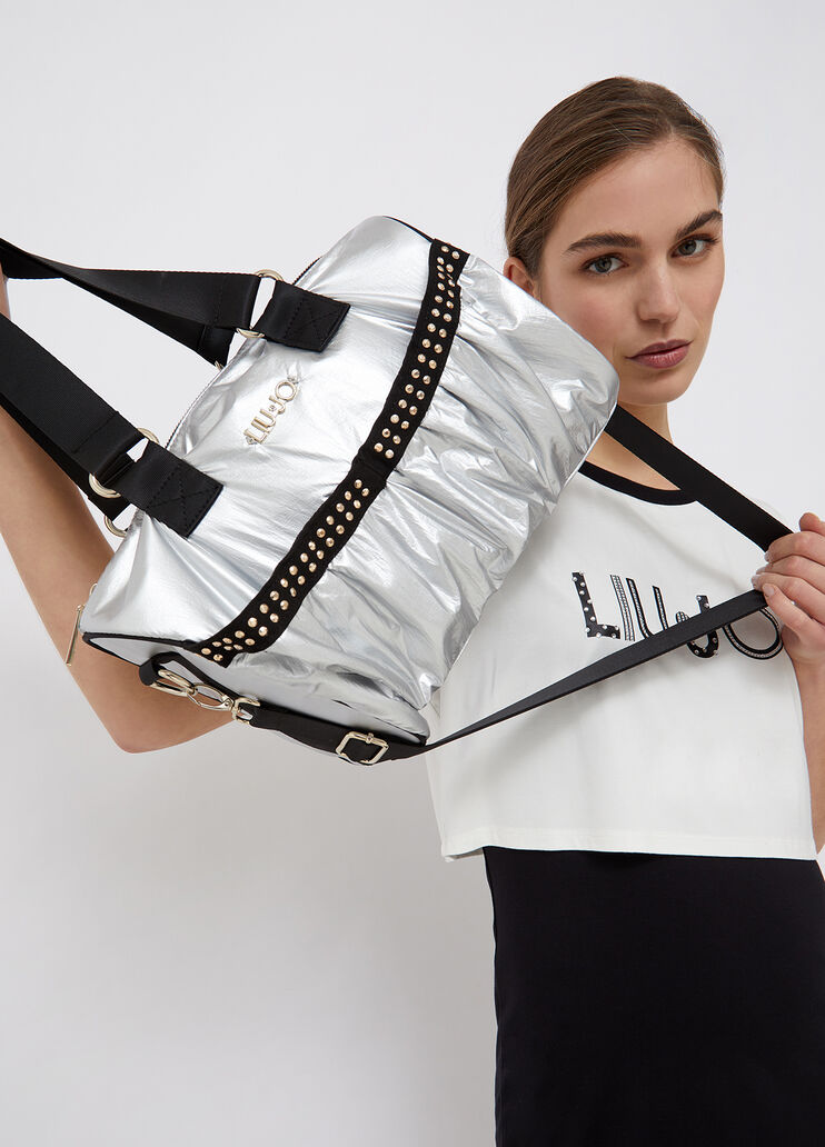 Сумка через плечо из нейлона серебристый Liu Jo - large image number 1