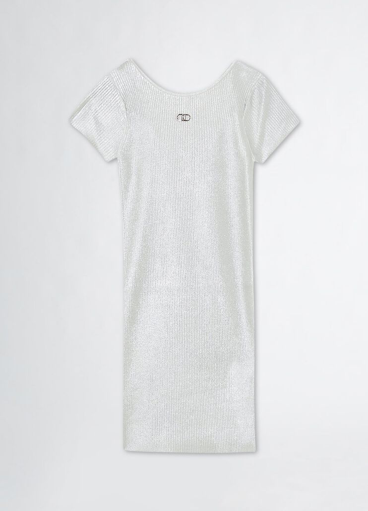 Lurex&reg; knit dress silver Liu Jo - medium
