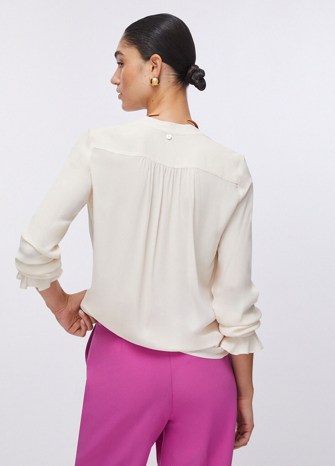 Блузка из жоржета ваниль Liu Jo - large image number 1