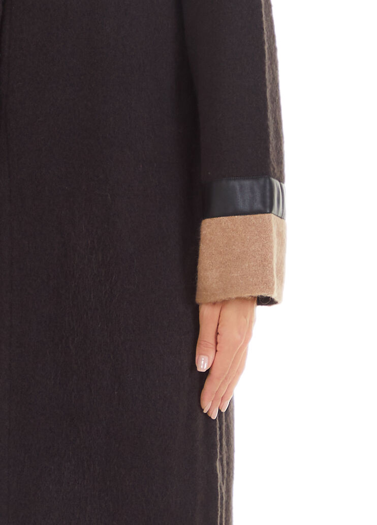 Manteau en maile double noir et camel Liu Jo - large image number 2