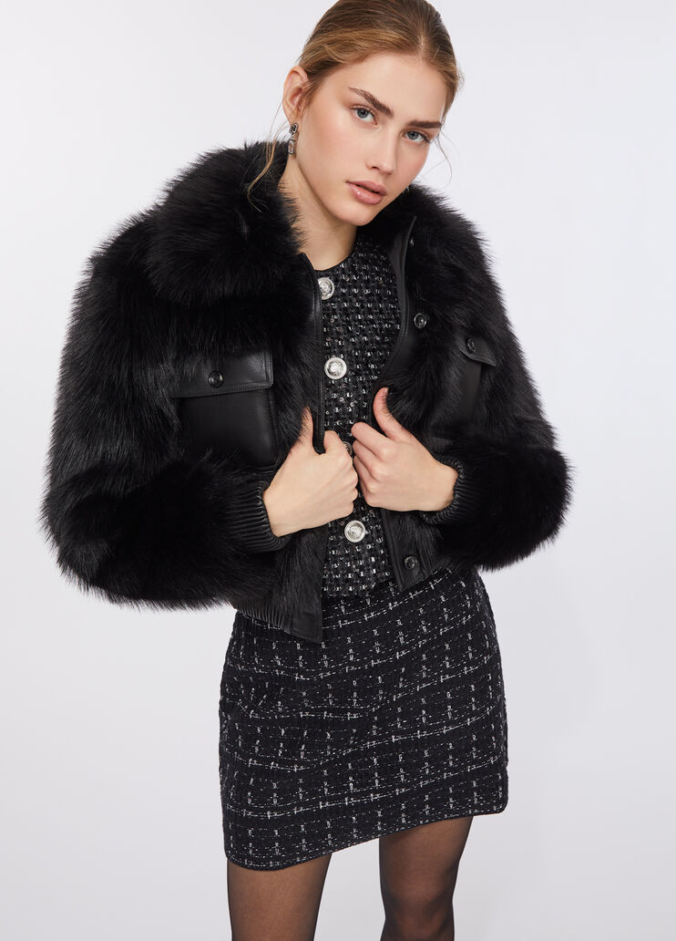 Jacke aus Kunstpelz Schwarz Liu Jo - medium