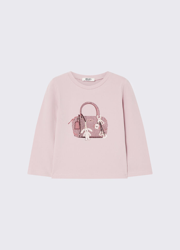 Long-sleeve T-shirt with print pink Liu Jo - medium