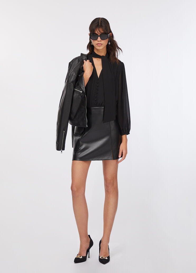 Short dress with bow detail black Liu Jo - large image number 5