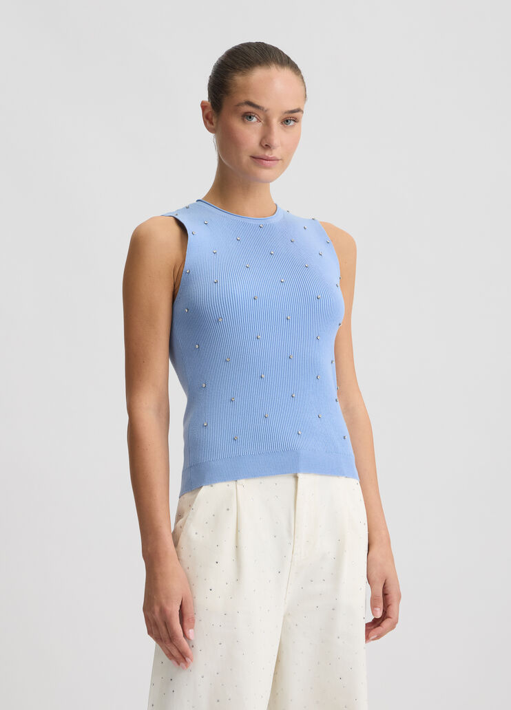 Light blue top with studs light blue Liu Jo - medium Light blue top with studs light blue Liu Jo - medium