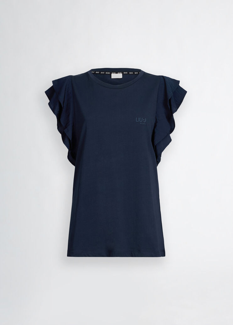 T-shirt with ruching blue Liu Jo - large image number 6 T-shirt with ruching blue Liu Jo - large image number 6
