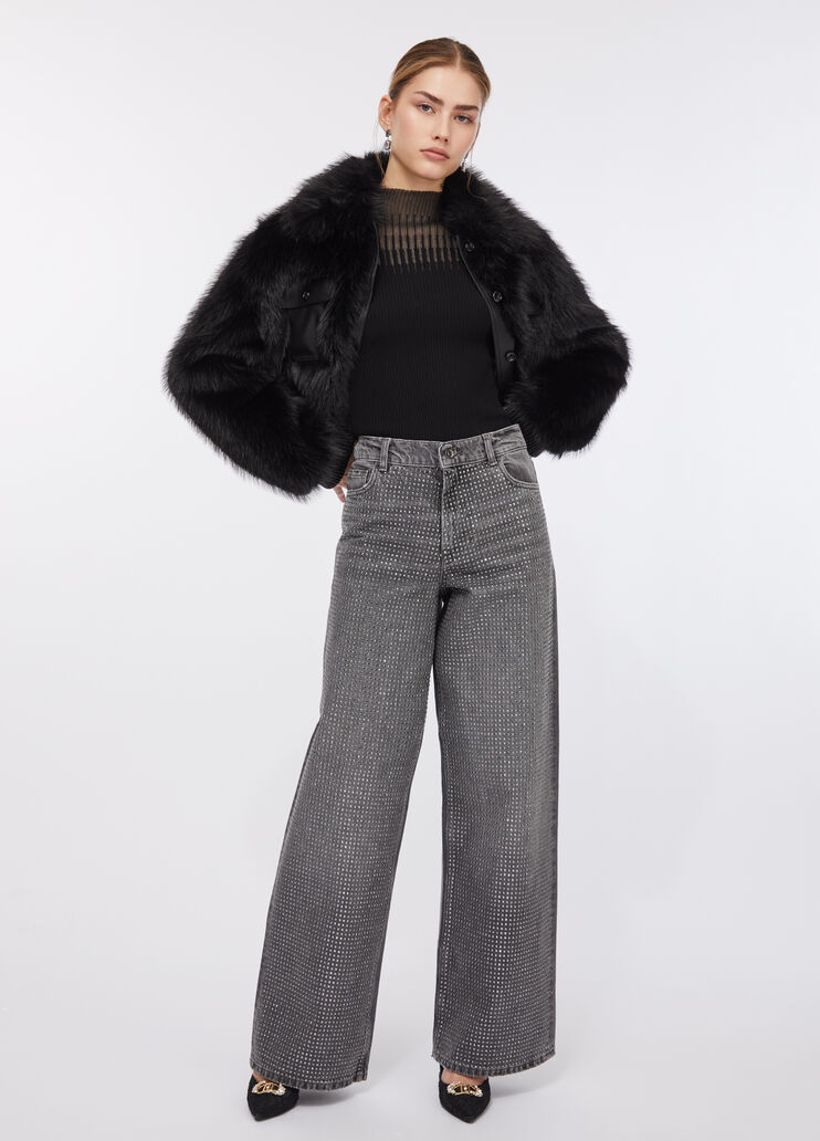 Studded baggy jeans grey denim Liu Jo - medium