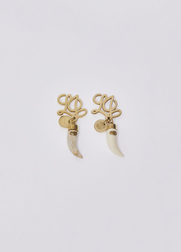Earrings with horn pendant white Liu Jo - medium