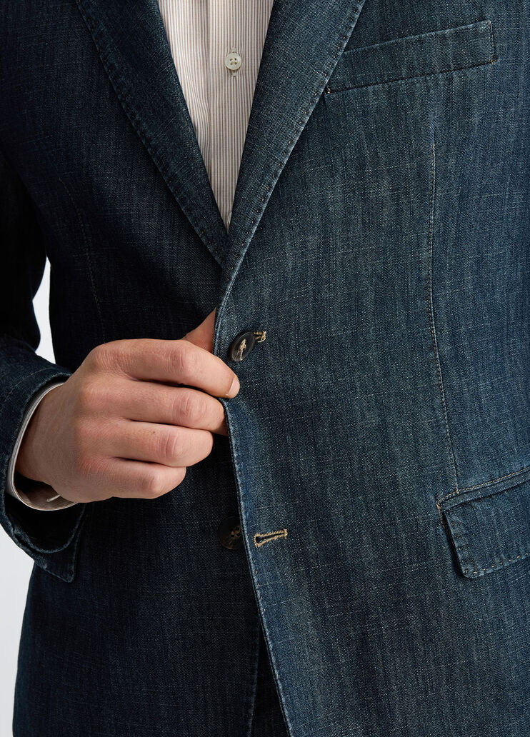 Chambray denim jacket dark blue denim Liu Jo - medium Chambray denim jacket dark blue denim Liu Jo - medium