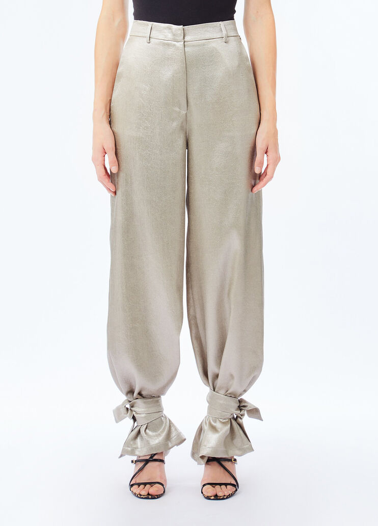 Laminated crepe trousers gold Liu Jo - medium