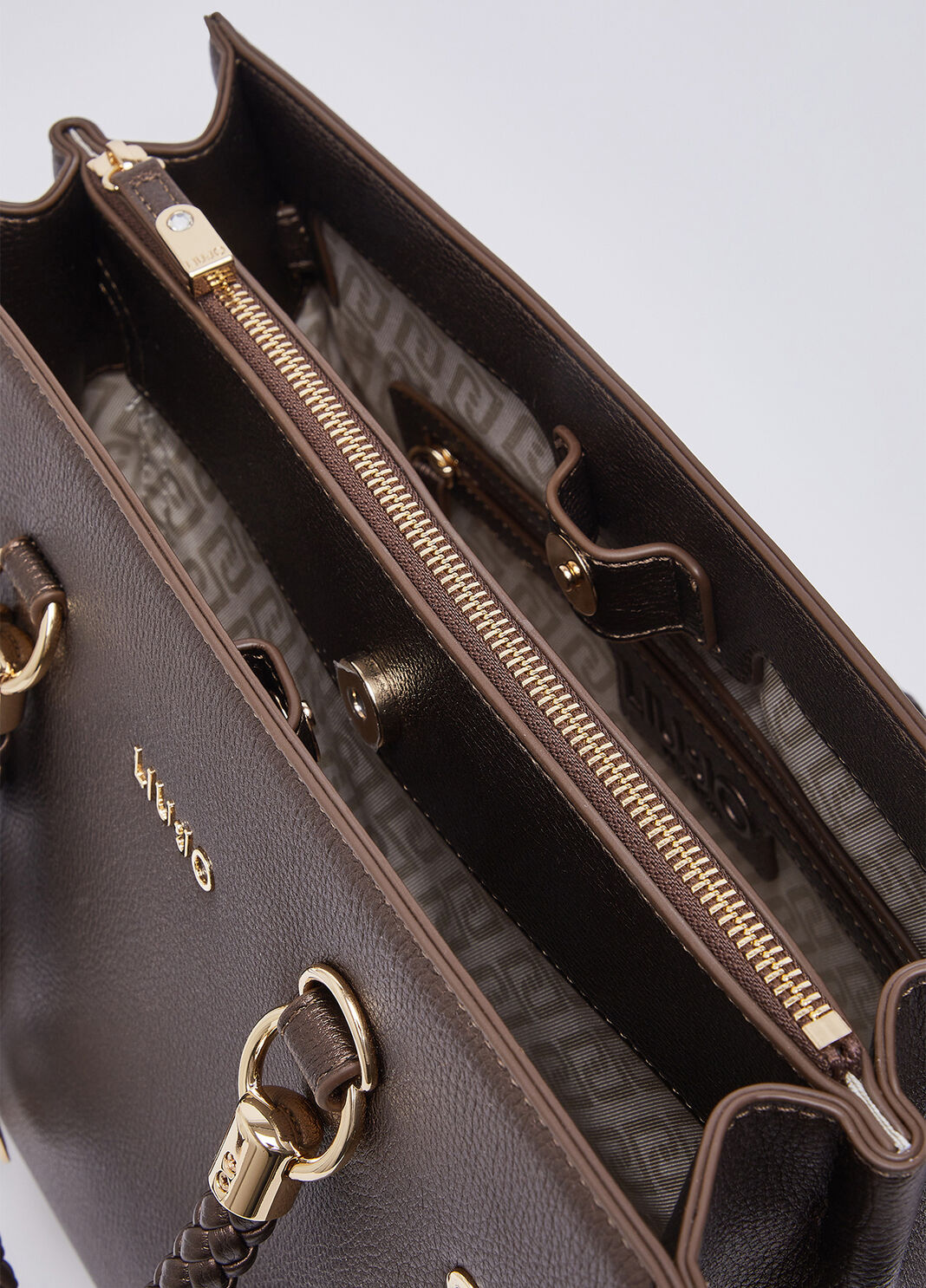 Medium satchel bag dark brown Liu Jo - large image number 6
