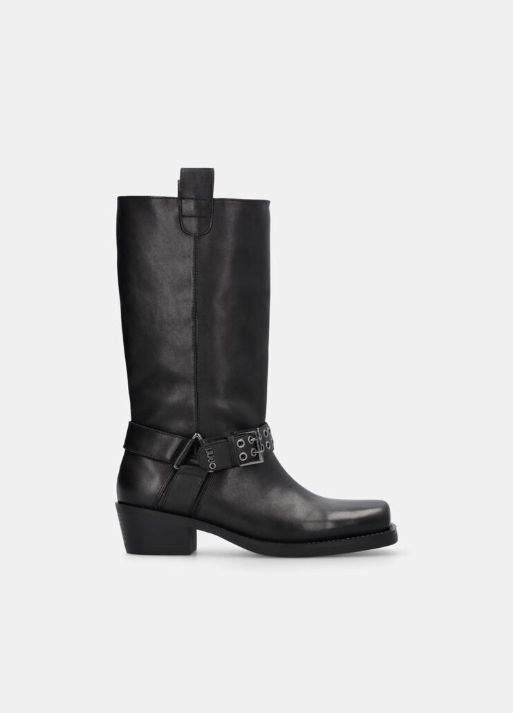 Leather Texan boots black Liu Jo - medium Leather Texan boots black Liu Jo - medium