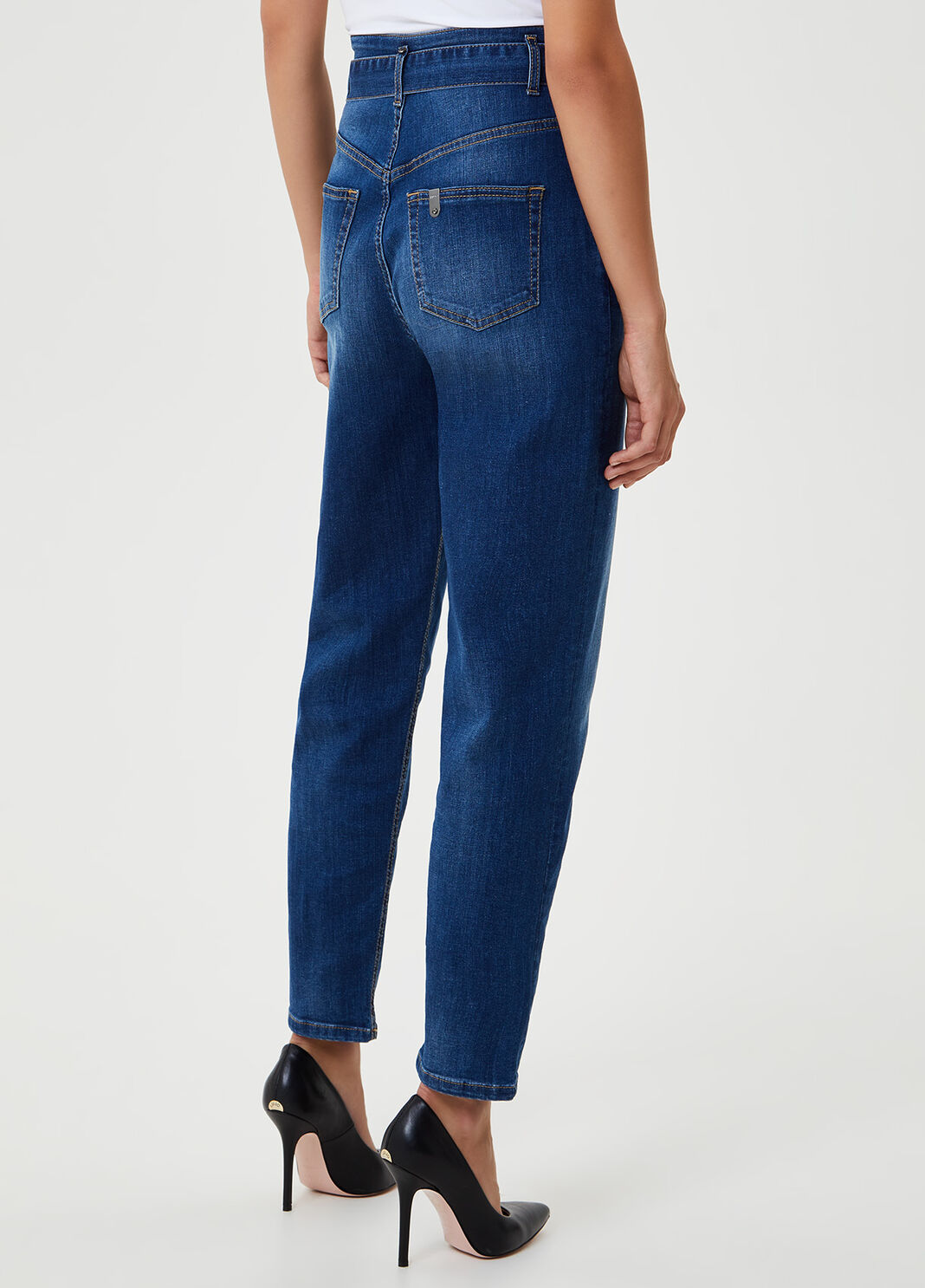 Carrot jeans with belt Blue Liu Jo - large image number 1