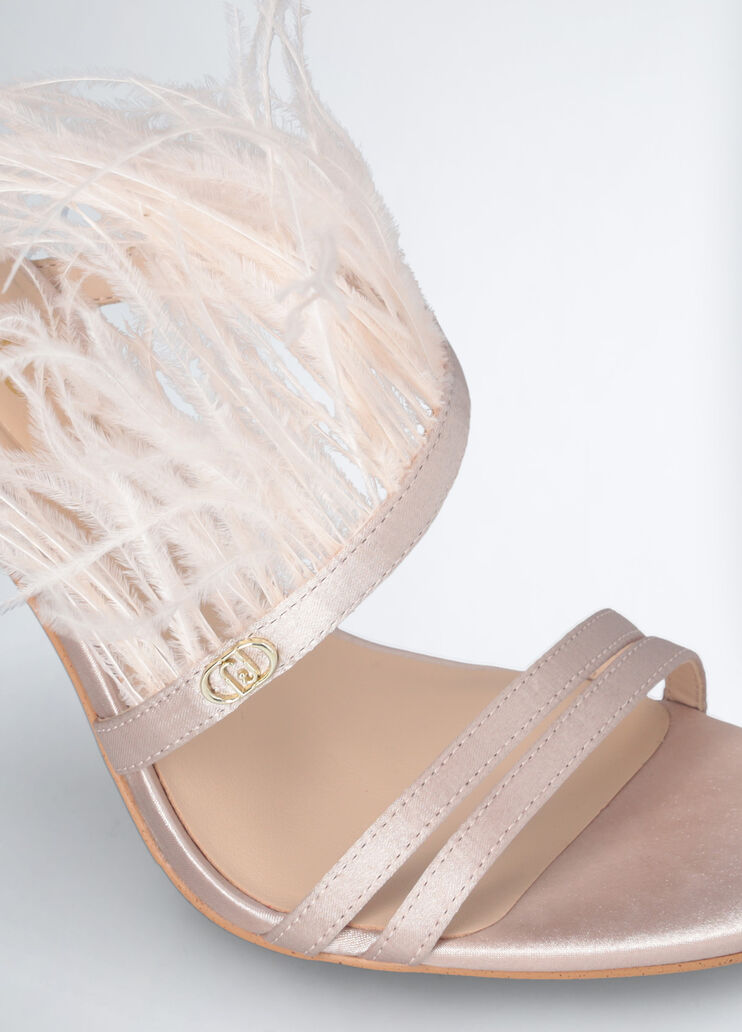 Elegant sandals with feathers pink Liu Jo - large image number 4 Elegant sandals with feathers pink Liu Jo - large image number 4