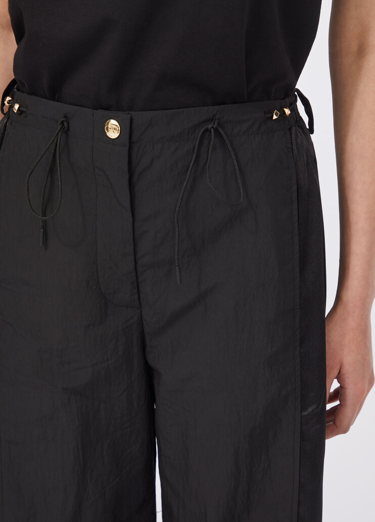 Pantaloni jogging in nylon e raso nero Liu Jo - large image number 2