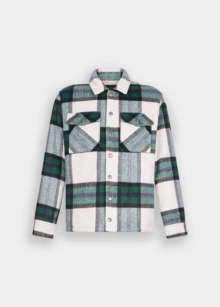 Chequered wool shacket green Liu Jo - large image number 6 Chequered wool shacket green Liu Jo - large image number 6