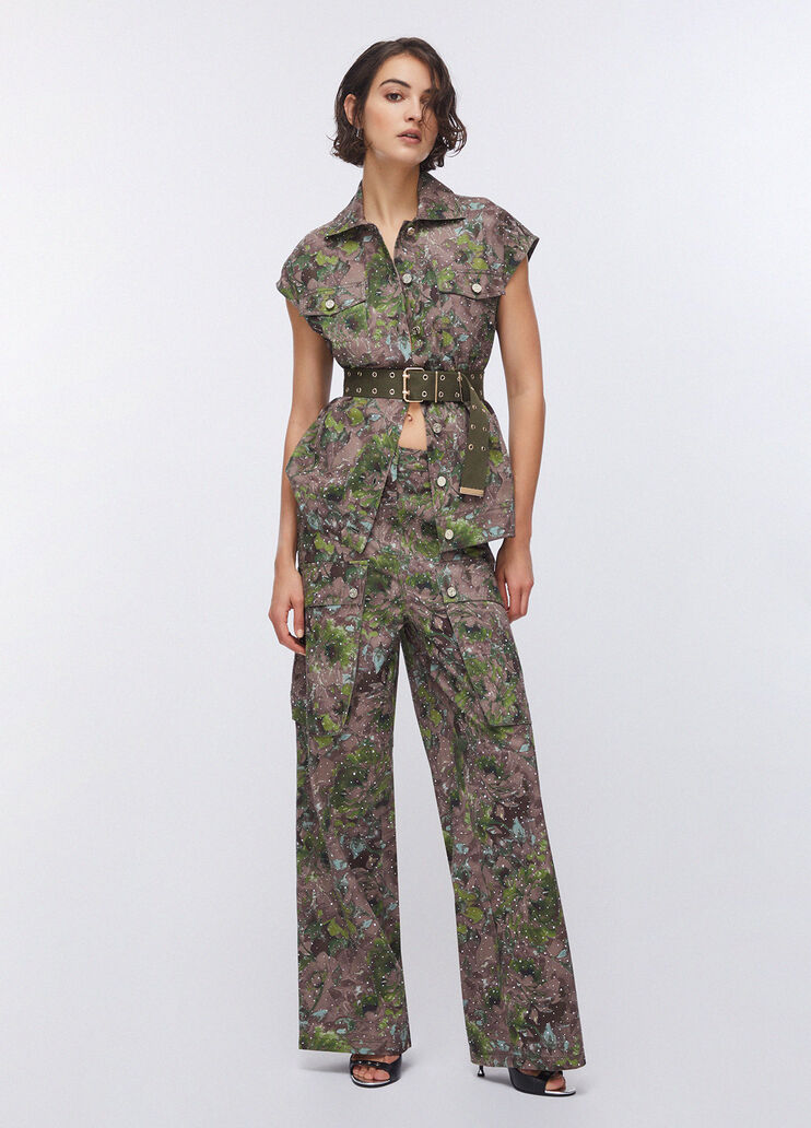 Cargohose gr&uuml;n gebl&uuml;mt Liu Jo - medium