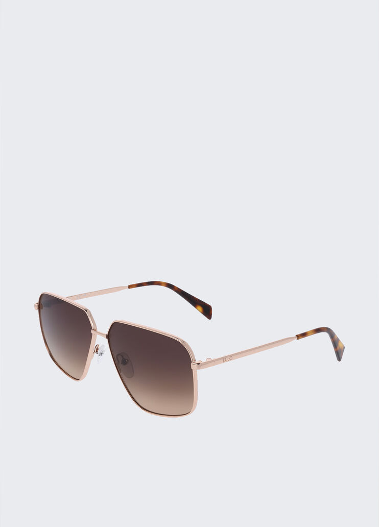 Square sunglasses rose gold Liu Jo - large image number 2 Square sunglasses rose gold Liu Jo - large image number 2