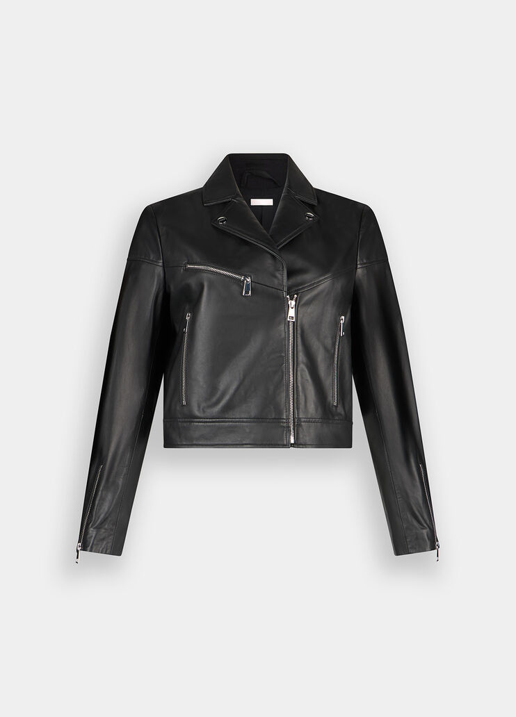Leather biker jacket black Liu Jo - large image number 6