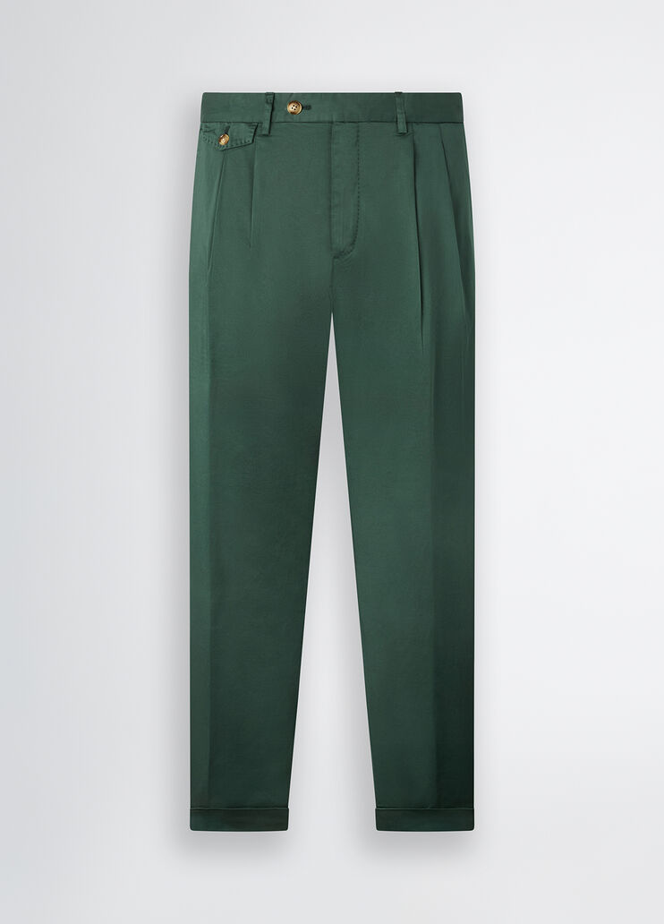 Men's trousers with darts dark green Liu Jo - large image number 6 Men's trousers with darts dark green Liu Jo - large image number 6