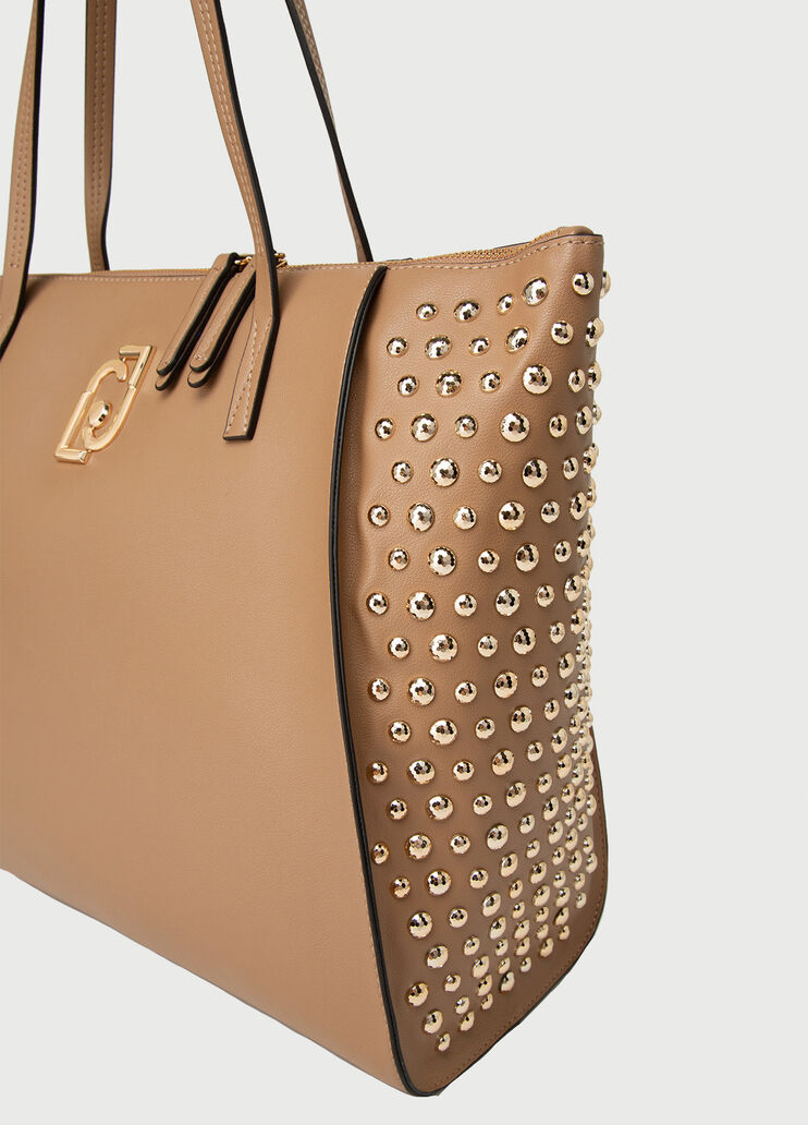 Studded shopping bag Walnut Liu Jo - large image number 3