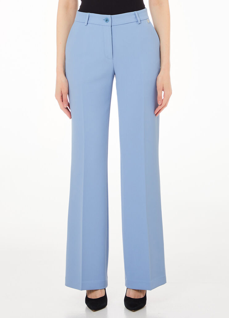 Flare-Hose aus Crêpe azurblau Liu Jo - medium Flare-Hose aus Crêpe azurblau Liu Jo - medium