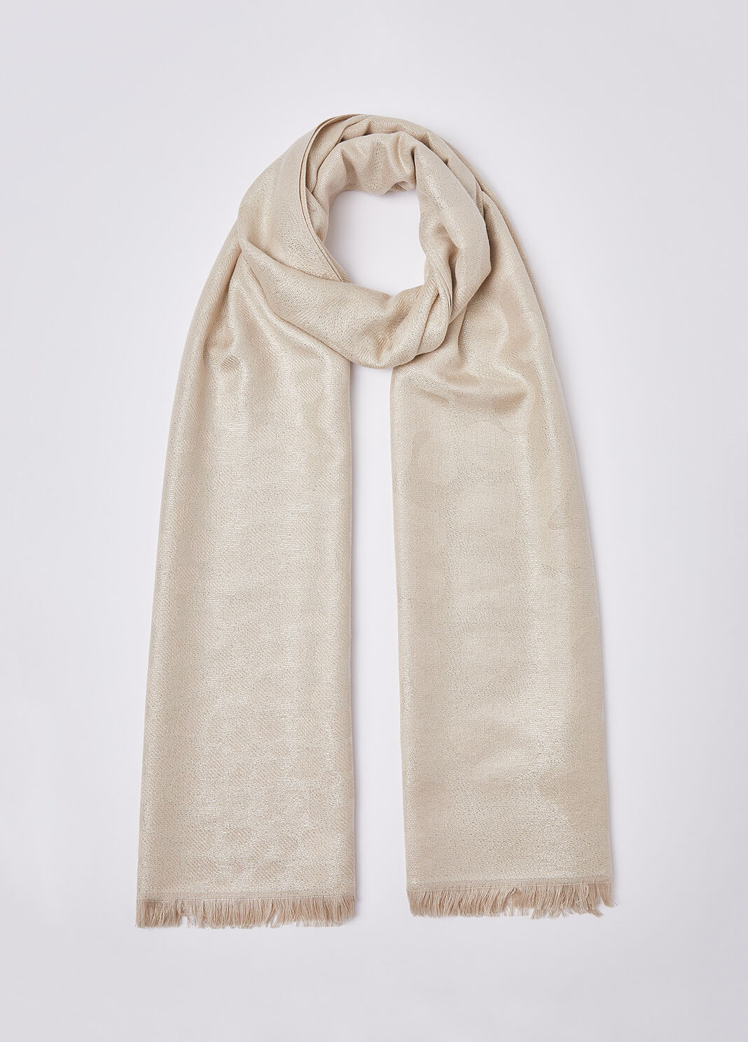 Jacquard shawl sand Liu Jo - large image number 1