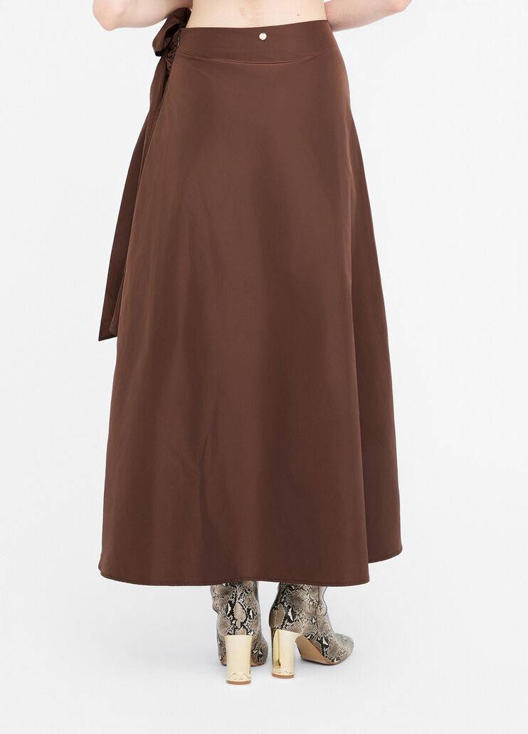 Long taffeta skirt dark brown Liu Jo - large image number 1