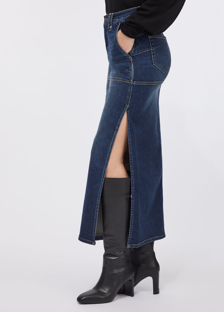 Gonna in denim con spacchi denim blu chiaro Liu Jo - large image number 2