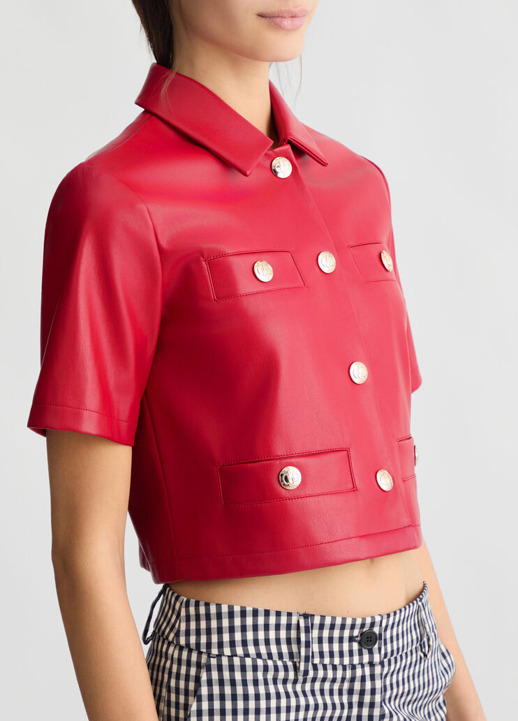 Red coated fabric jacket red Liu Jo - large image number 3 Red coated fabric jacket red Liu Jo - large image number 3