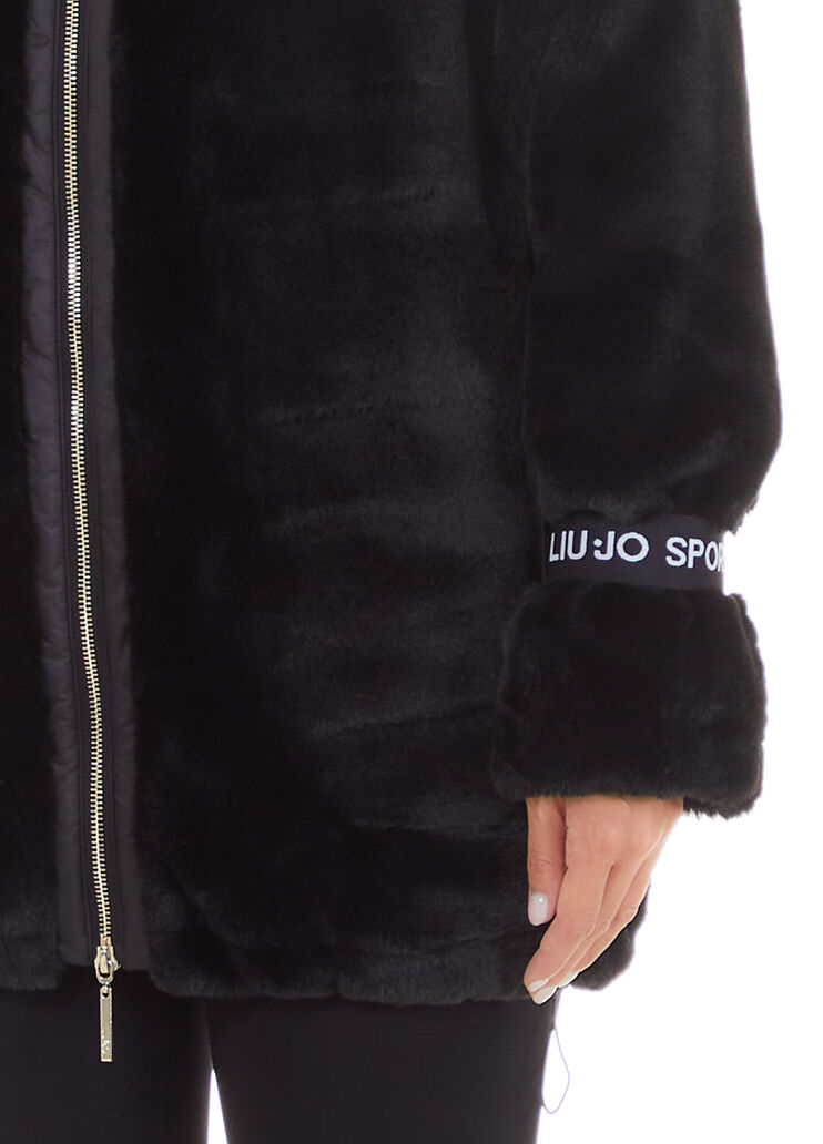 Soft effect jacket with hood black Liu Jo - large image number 2